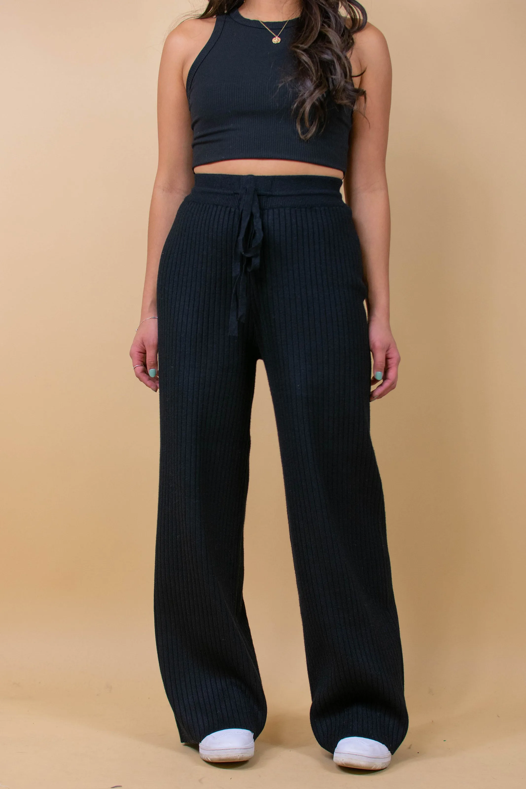 Unwritten Love Knit Pants in Black