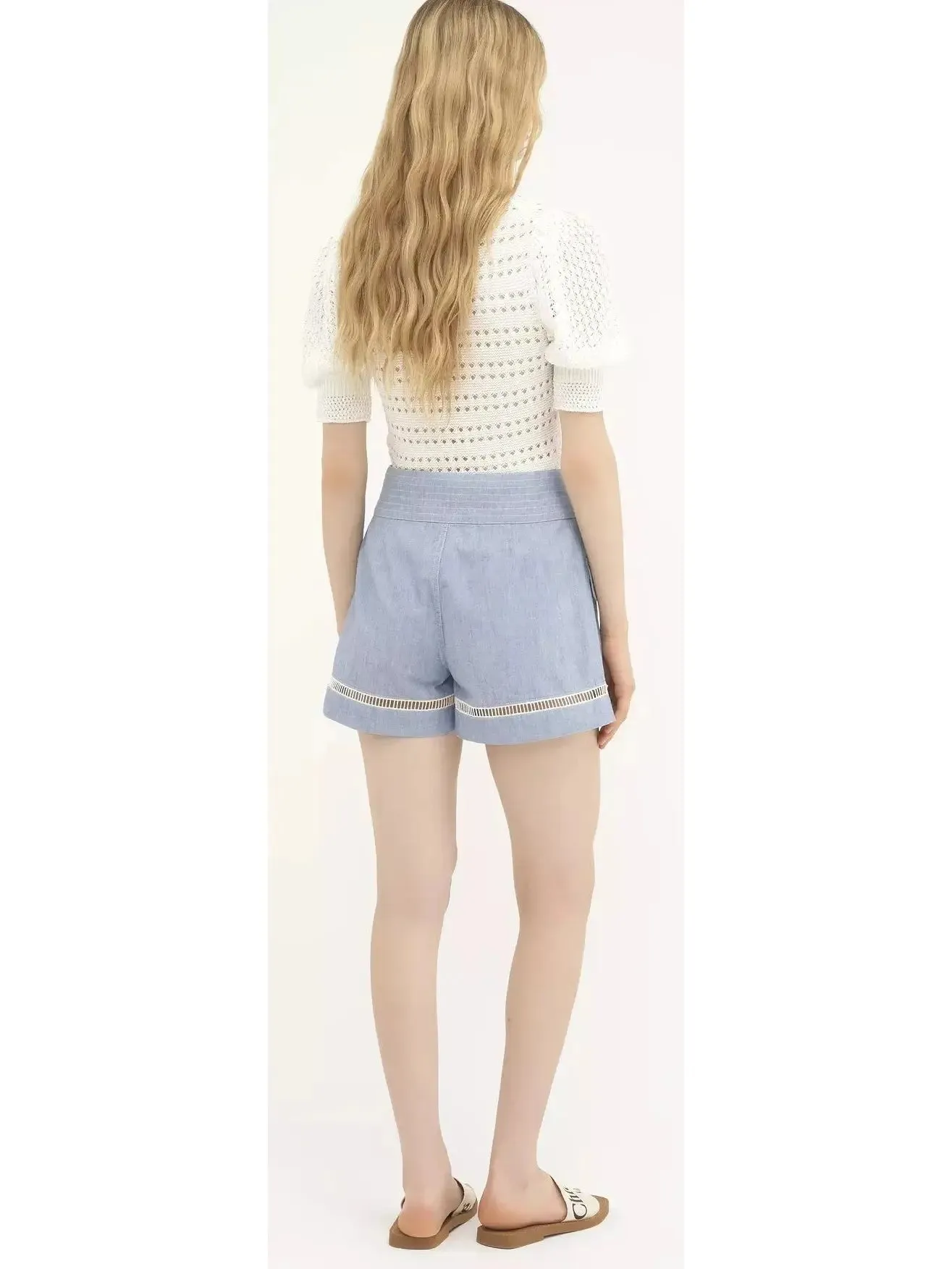 Women’s Cotton Denim Chambray Shorts