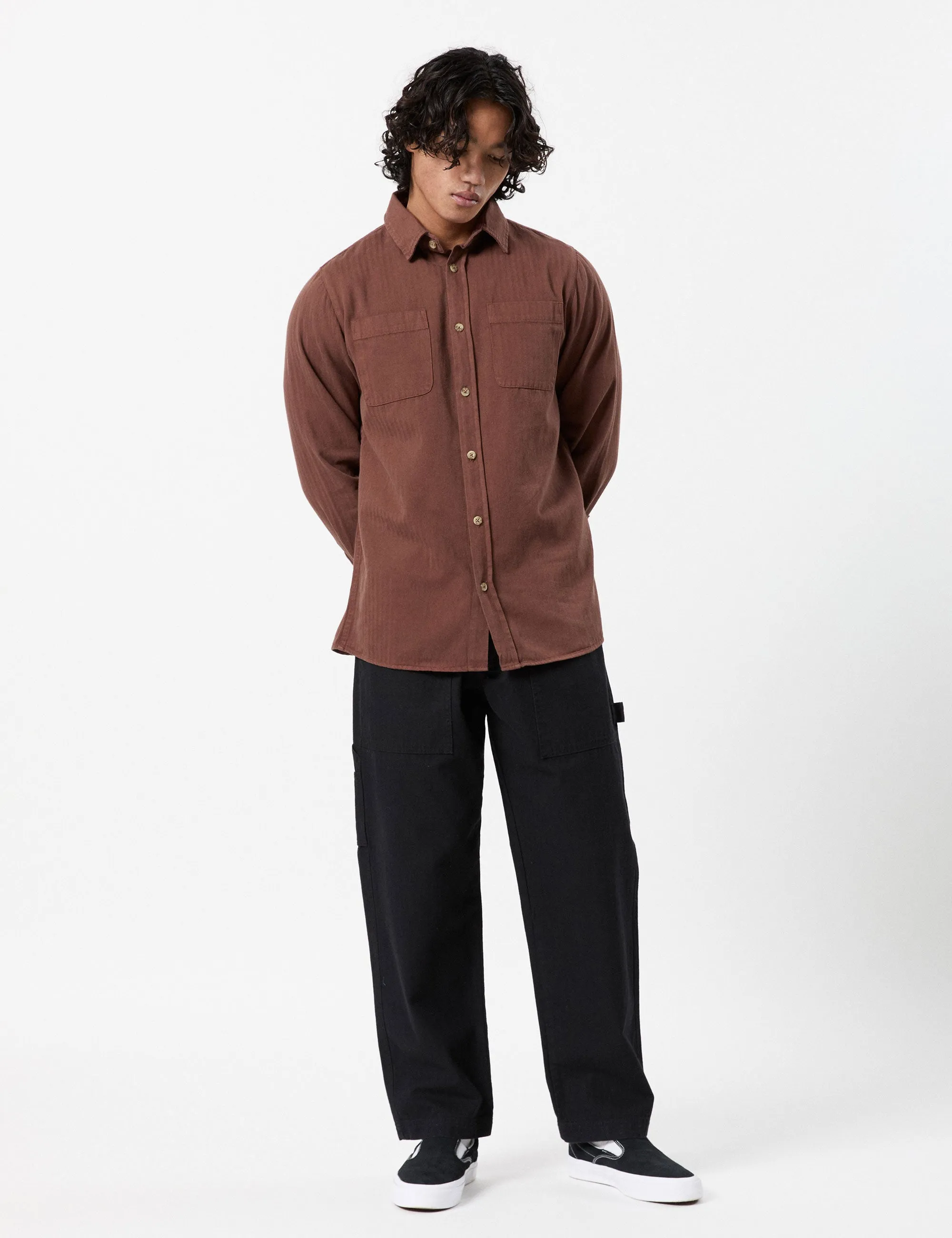 York Long Sleeve Shirt - Cocoa