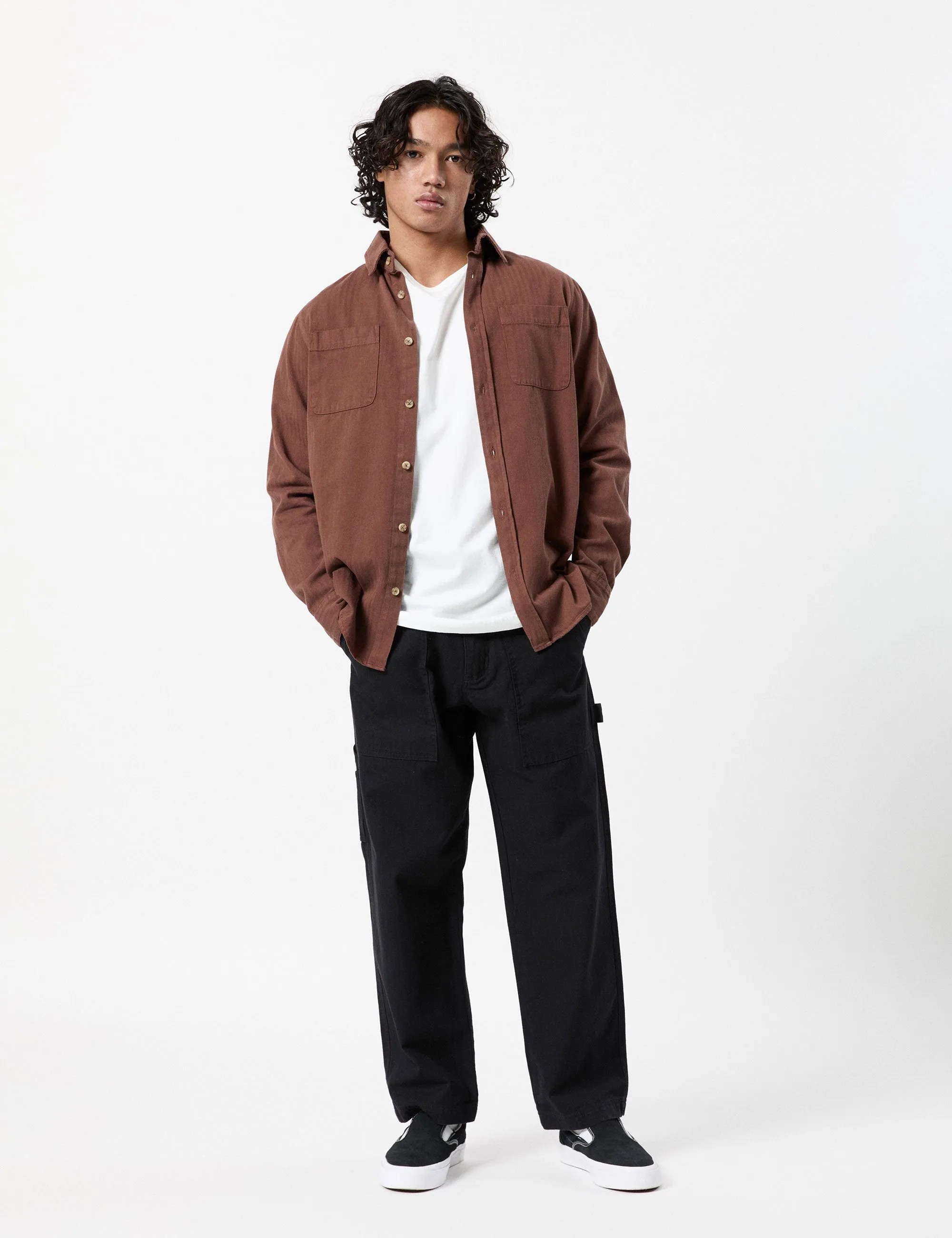 York Long Sleeve Shirt - Cocoa