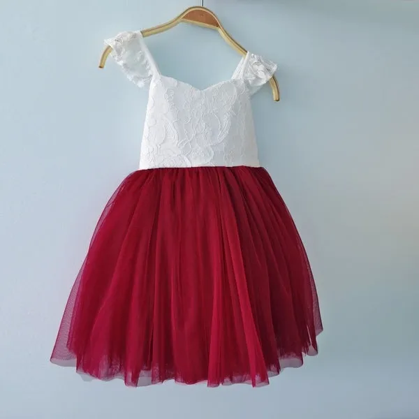 Zara Girls Red Lace Dress